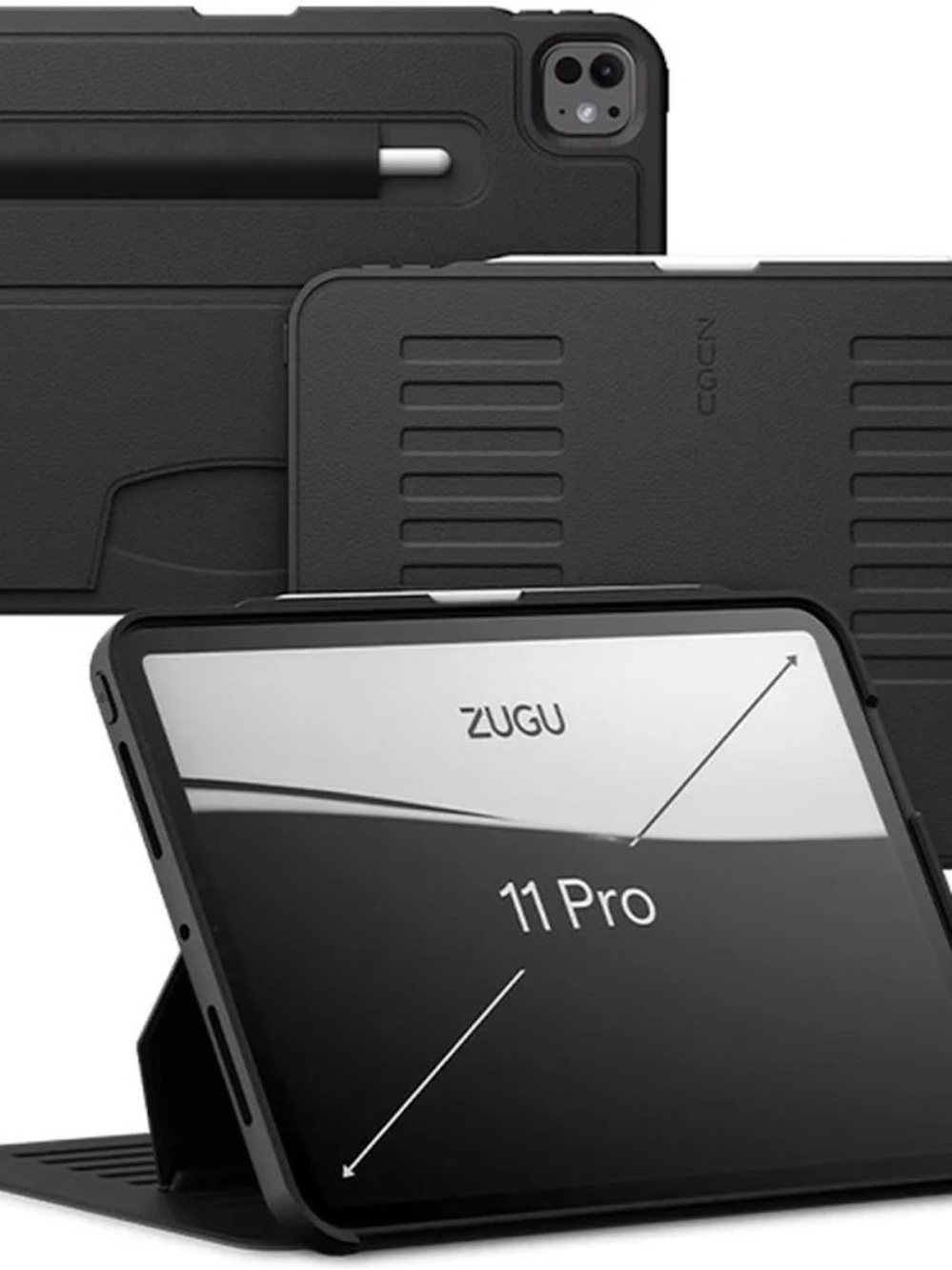 Zugu iPad 11 Pro (M4) Folio Tablet Case - Black